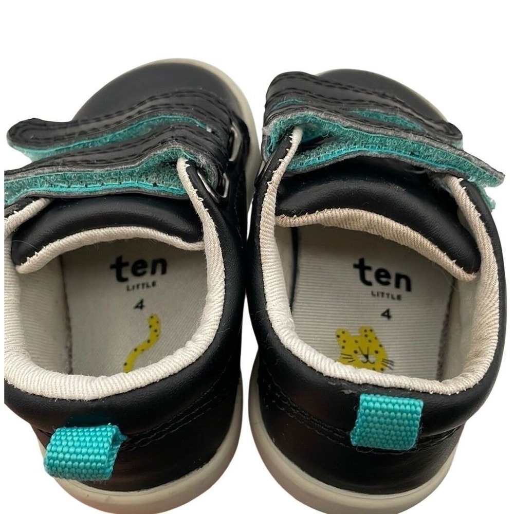 Ten Little Everyday Original Sneakers Black Teal Double Strap Kids Size 4 Casual - Picture 5 of 5